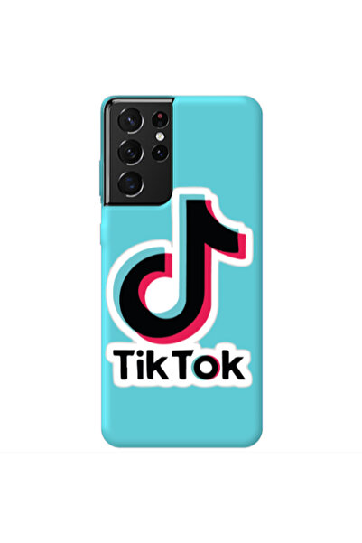 Other Samsung S21 Ultra Tik Tok Turquoise Colored Silicone TPU Θήκη