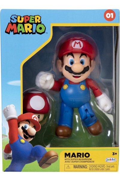 Cici Oyuncak Super Mario Mario Figür ve Mantar Aksesuarı Eklemli Hareketli Ko...