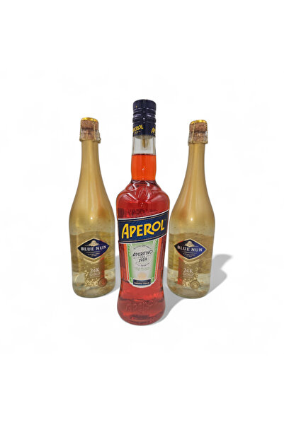 Aperol Pachet Spritz: Si 2 Sticle Vin Spumant Alb Blue Nun Gold 24 K Edition,...