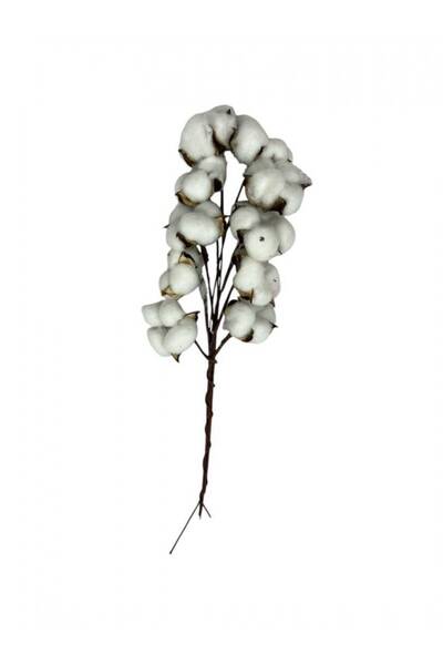 OEM Cotton Flowers 10/ Top Bottom Set White long wire