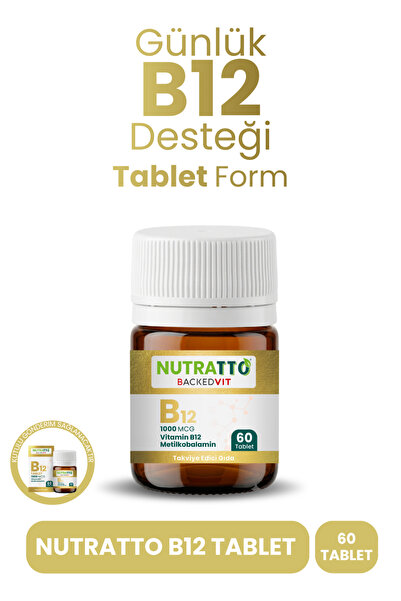 nutratto Vitamin B12 Metilkobalamin 1000 mcg Takviye Edici Gıda 60 Tablet