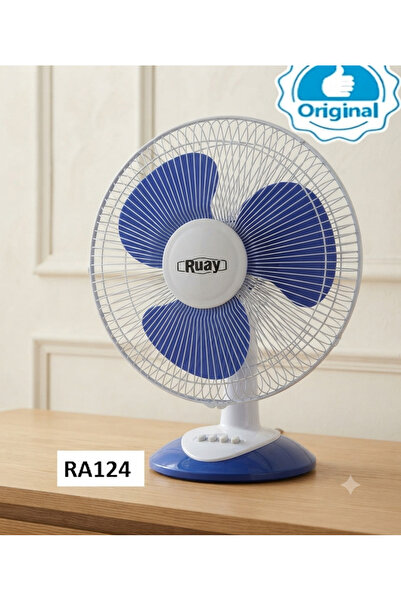Primo Plus Electric desk fan model RA124 - Table fan with 3 adjustable speeds...
