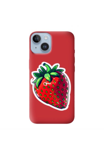 Other Apple iPhone 14 Plus strawberry Red Colored Silicone TPU Θήκη