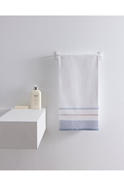 Madame Coco Luth Cotton Face Towel - Blue/Beige - 50X70 cm