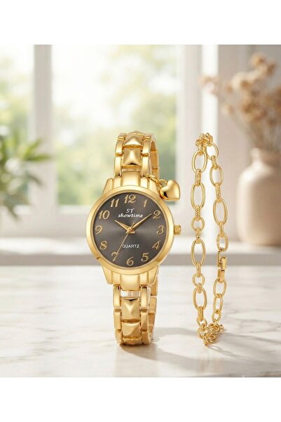 Feronnucci Women's Wristwatch Gold Color Metal Band White Dial Elegant Stylis...
