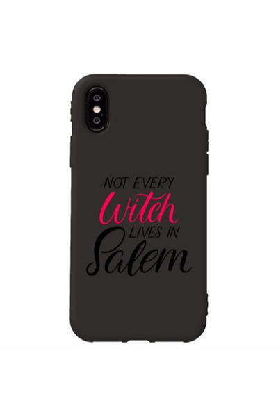 Other Apple iPhone Xs Not every witch lives in salem Black Colored Silicone T...