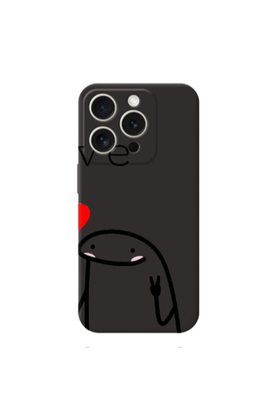 Other Apple Iphone 16 Pro Love 2 Black Colored Silicone TPU Θήκη