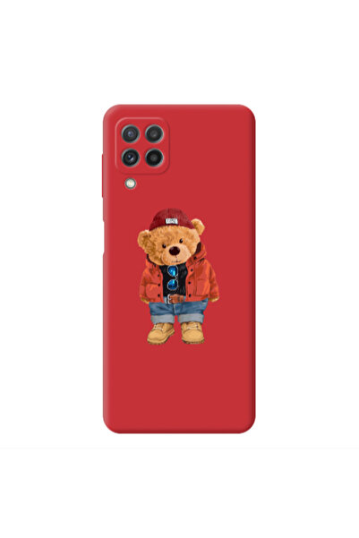 Other Samsung A22 4G Bear in a hat Red Colored Silicone TPU Θήκη