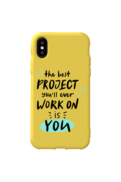 Other Apple iPhone X The Best Project Yellow Colored Silicone TPU Θήκη