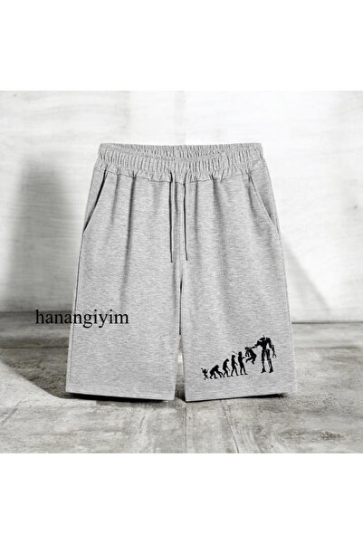 bellanova Hanangiyim Unisex Daily Combed Cotton Elastic Shorts