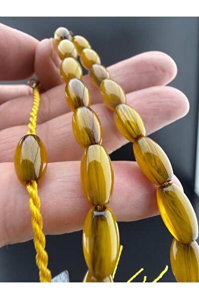 Jewel Custom Made Faturan Sıkma Amber Prayer Beads (7-12 mm) Signed by Master...