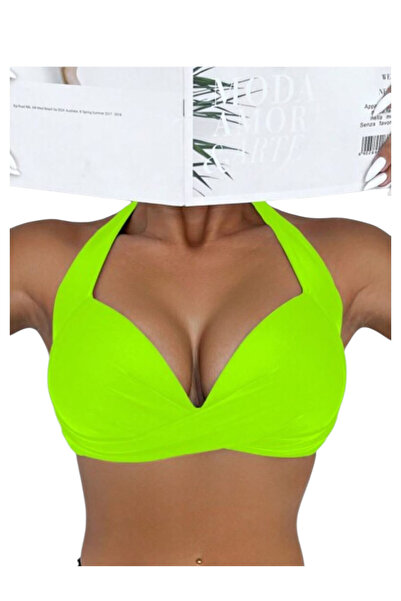 OEM Sutien de baie, verde neon, efect push-up, S