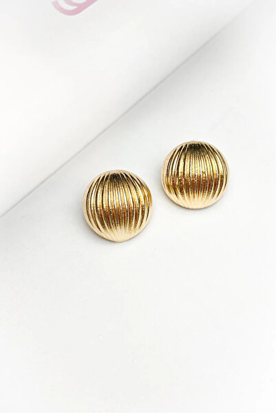 roshel Striped Gold Color Earrings