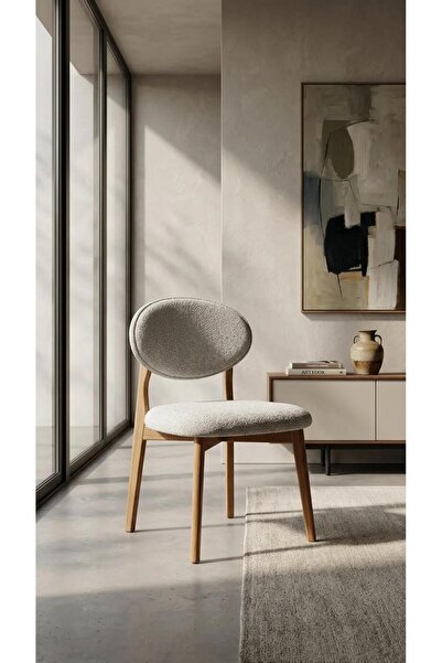 GENART HOME LOTUS YEMEK & MUTFAK MASASI SANDALYESİ 2 Lİ MEŞE RENGİ