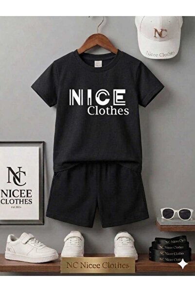 NC Nicee Clothes Summer Children's T-Shirt Shorts Unisex (Thin Printed)