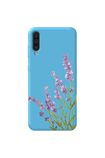 Other Samsung A70 Flowers 8 Blue Colored Silicone TPU Θήκη