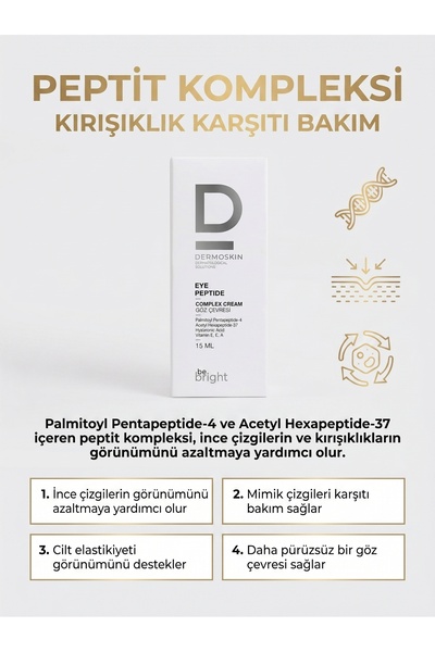 Dermoskin Be Bright Peptide Complex 15 ml - Anti-Wrinkle Revitalizing and Moi...