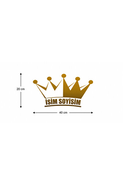 UAStudio Gold Kral tacı kişiye Özel isim soyisim sticker