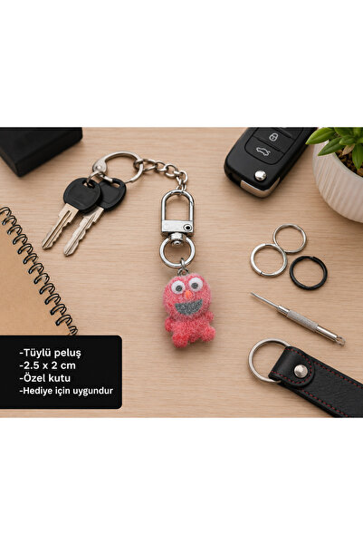 HER ŞEY NOTA www.herseynota.com Pink Mini Cute Monster Charm - Plush Figure B...