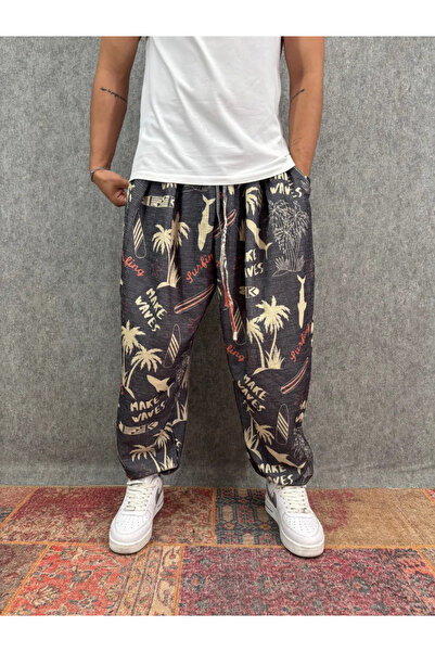 FıttingRoom Patterned Pleated Half-Shalwar with Elastic Waistband