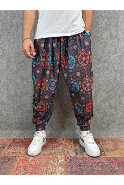 FıttingRoom Patterned Pleated Half-Shalwar with Elastic Waistband