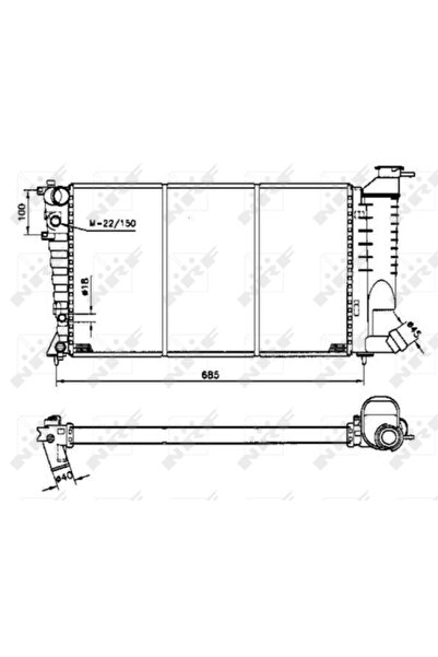 NRF Radiator Racire Motor CITROËN XSARA/ZX PEUGEOT 306
