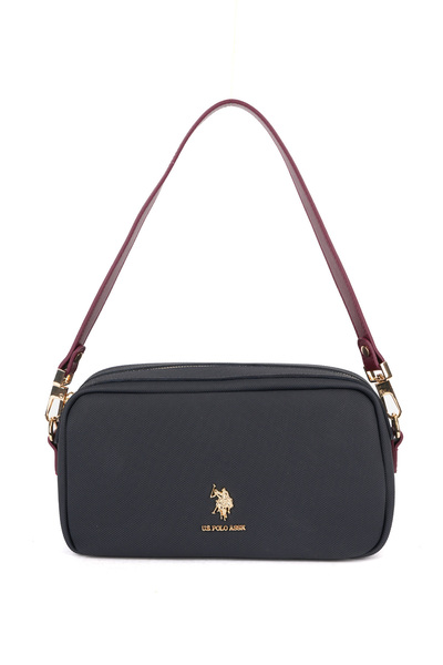 U.S. Polo Assn. Navy Blue-Claret Red Women's Shoulder Bag Us26660