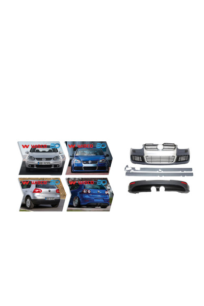 VWAG Tampon Seti Komple (Ön-Arka-Yan) Krom Panjurlu VW Golf 5 R32 2004-2008 1...