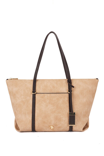 U.S. Polo Assn. Beige-Brown Women's Shoulder Bag Us26616