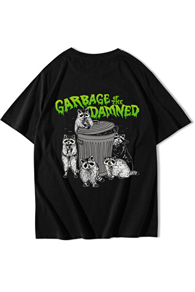 BRZ COLLECTION Ουνισέξ Όβερσάιζ Μπλουζάκι  "Garbage Of The Damned " Μαύρο