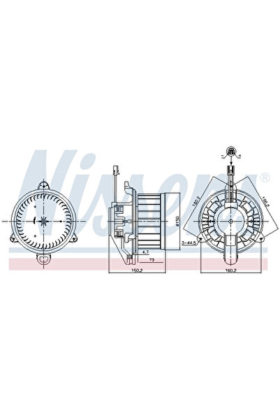Nissens Ventilator Aeroterma MERCEDES-BENZ A-CLASS/B-CLASS/CLA/CLA Shooting B...
