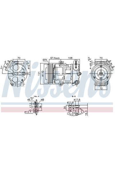 Nissens Compresor Aer Conditionat Clima OPEL CORSA E VAUXHALL CORSA Mk 4/CORS...