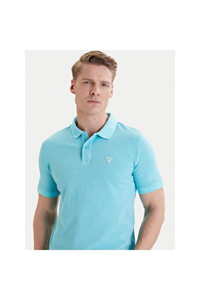 Guess Polo bărbați F6GP03K9WF1 Turcoaz