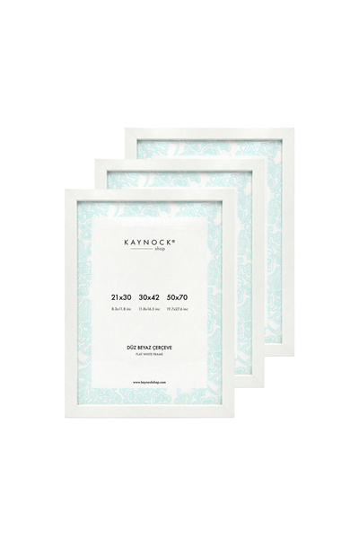 KAYNOCK Plain White Frame 21 X 30 - Set of 3