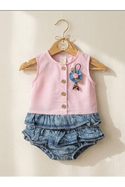 Efemkids Rose Embroidery Summer Baby Dress with Hidden Shorts Floral Baby Dre...