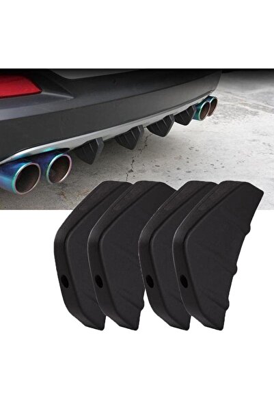OEM Set of 4 Tuning ornaments type "SPLITTER" for the rear bumper, color Black