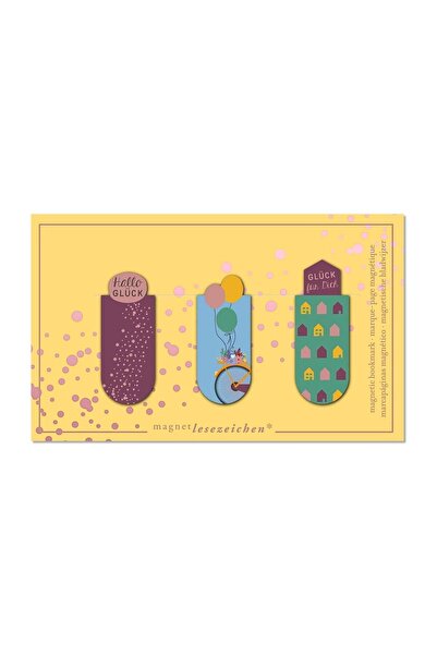 Moses Semne de carte „Szczescie 2”, magnetice, decorative, multicolor, 3 buc....