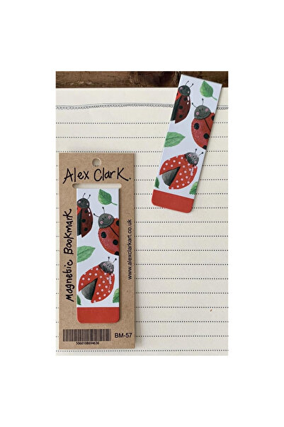 Alex Clark Semn de carte magnetic BM-57, cu imprimeu buburuza, 46x112 mm, Mul...
