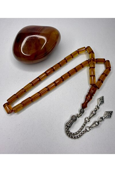 İskenderun Tesbihcilik 7/11 Cut Model Fire Amber Prayer Beads