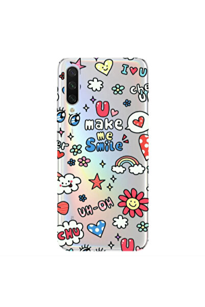 Other Xiaomi Mi 9 Lite Rainbow flowers Transparent Silicone TPU Θήκη