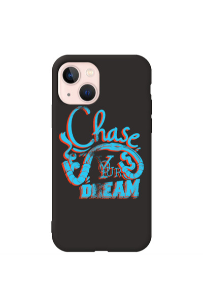 Other Apple iPhone 13 Chase Your Dream Black Colored Silicone TPU Θήκη