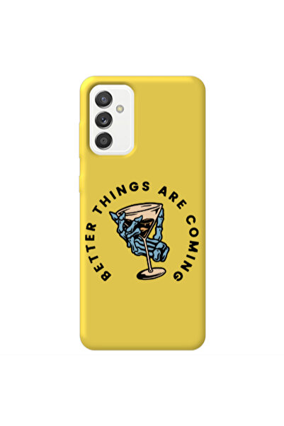 Other Samsung M13 Better Things Are Coming Yellow Colored Silicone TPU Θήκη