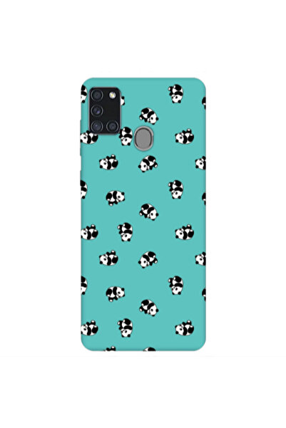 Other Samsung A21S Small Pandas Turquoise Colored Silicone TPU Θήκη