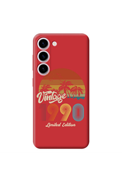 Other Samsung S23 Vintage Red Colored Silicone TPU Θήκη