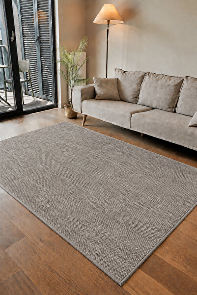 Sarar Premium Düz Sisal Modern Desen Dokuma Tabanlı Kolay Temizlenen Halı Kil...