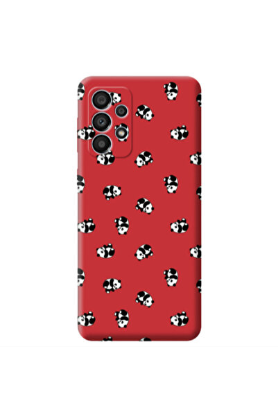 Other Samsung A33 Small Pandas Red Colored Silicone TPU Θήκη