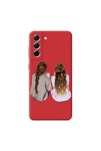 Other Samsung S21 PLUS Friends Red Colored Silicone TPU Θήκη