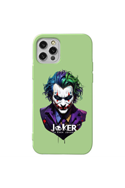 Other Apple iPhone 12 Pro Le amer Joker Light Green Colored Silicone TPU Θήκη