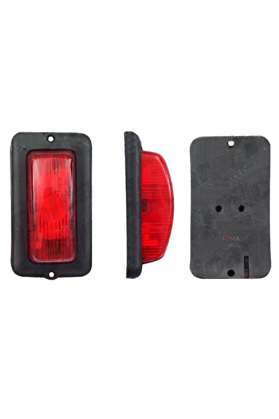 RapidAuto Lampa gabarit auto 12V/ 24V, dreptunghiulara Rosie cu led, 50x95x30...