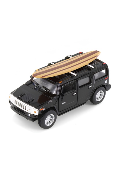 Noname Метална автомобилна фигура 2005 Hummer H2 SUT със сърф дъска Kinsmart ...